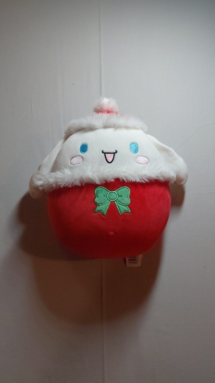 8” Squishmallows Holiday Cinnamoroll Red White Plush Sanrio